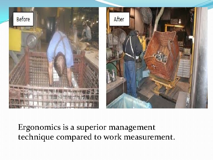 Ergonomics is a superior management technique compared to work measurement. 