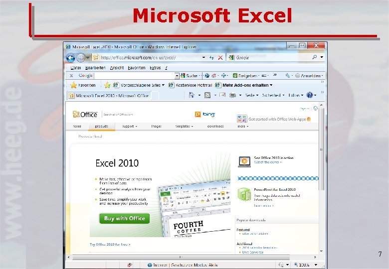 Microsoft Excel 7 