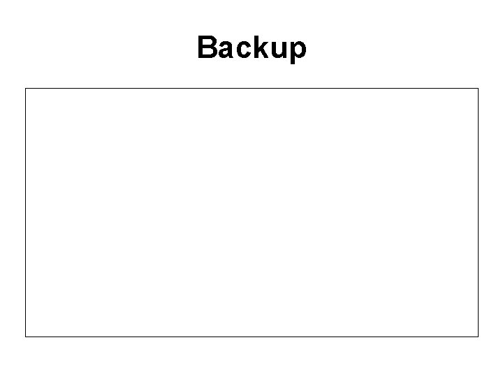 Backup 