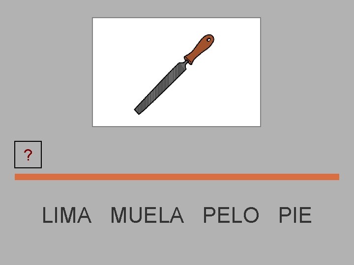 ? LIMA MUELA PELO PIE 