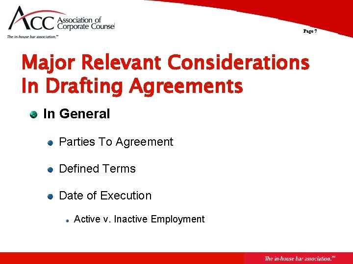 Page 7 Major Relevant Considerations In Drafting Agreements In General Parties To Agreement Defined