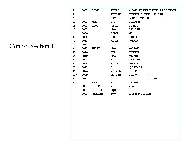 Control Section 1 5 6 7 10 15 20 25 30 35 40 45 Control Section 1 5 6 7 10 15 20 25 30 35 40 45