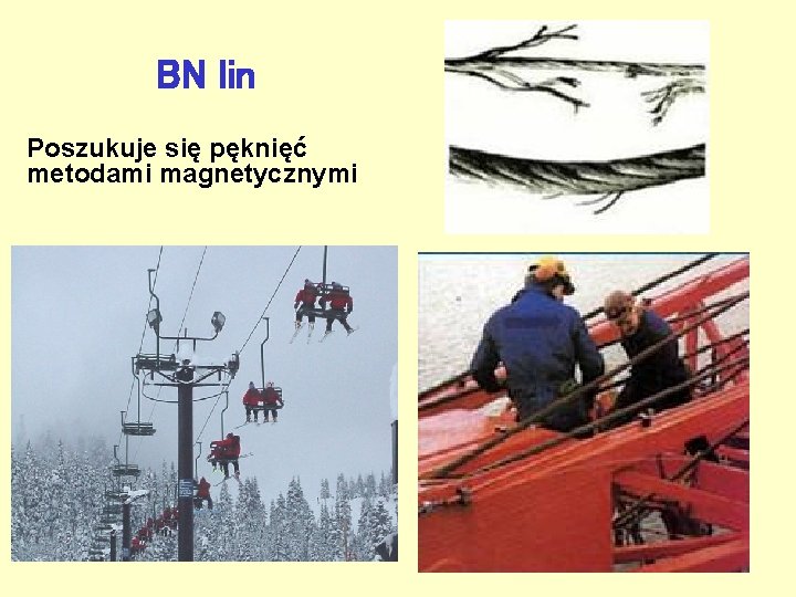 BN lin Poszukuje się pęknięć metodami magnetycznymi 