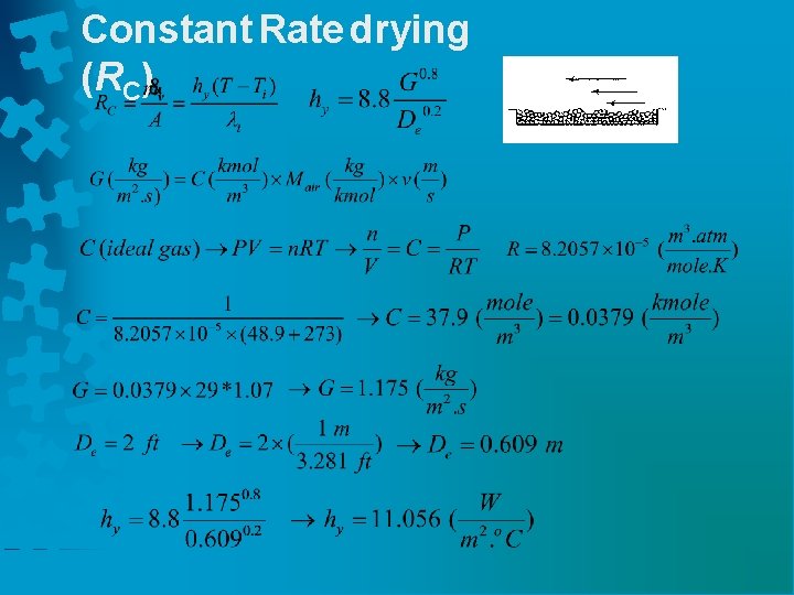 Constant Rate drying (RC) 