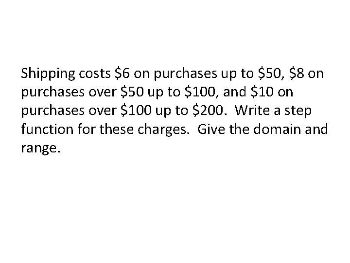 Shipping costs $6 on purchases up to $50, $8 on purchases over $50 up