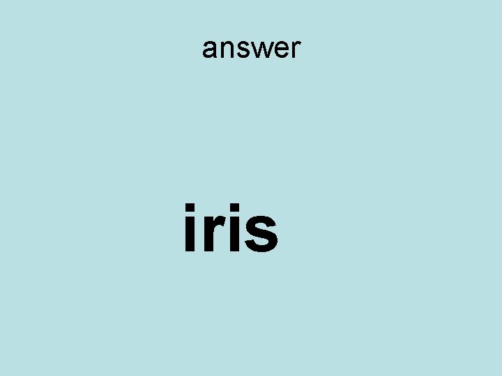 answer iris 