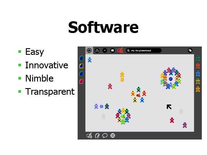 Software § § Easy Innovative Nimble Transparent 