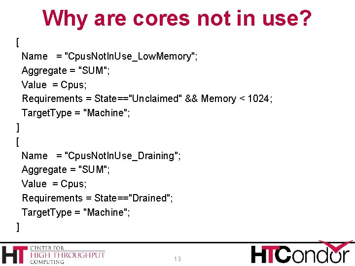 Why are cores not in use? [ Name = "Cpus. Not. In. Use_Low. Memory";