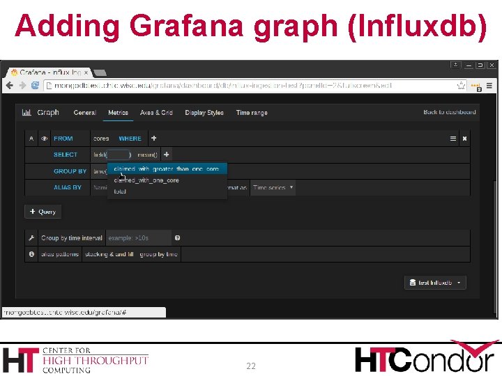 Adding Grafana graph (Influxdb) 22 