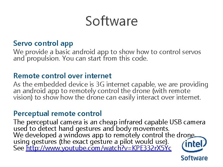 Software Servo control app We provide a basic android app to show to control