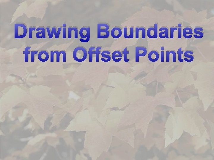 Drawing Boundaries from Offset Points 