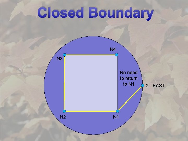 Closed Boundary N 4 N 3 No need to return to N 1 0