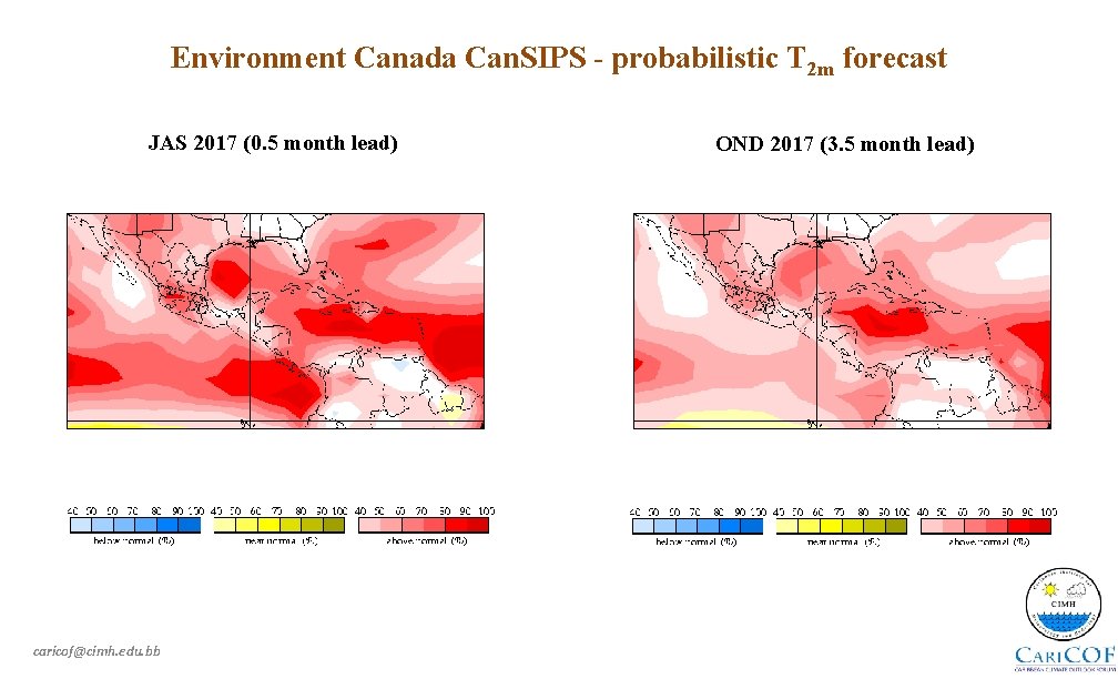 Environment Canada Can. SIPS - probabilistic T 2 m forecast JAS 2017 (0. 5