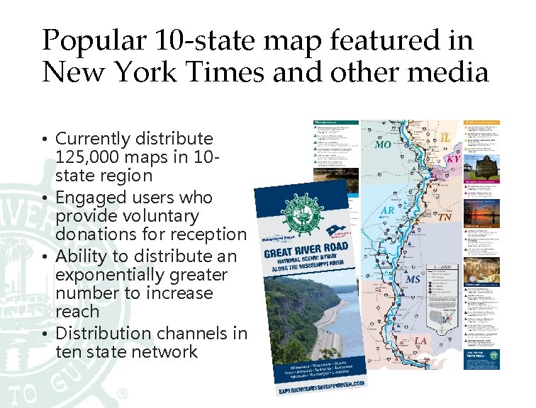 Popular 10 -state map featured in New York Times and other media • Currently