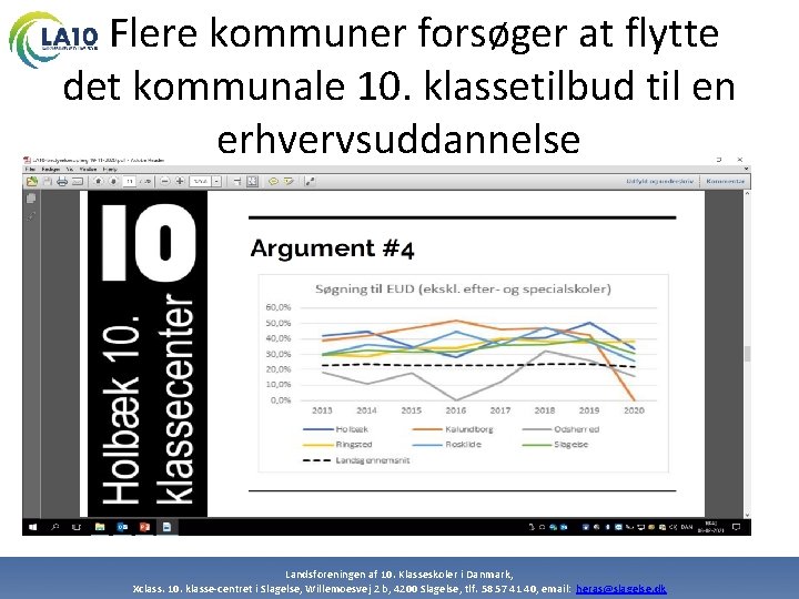 Flere kommuner forsøger at flytte det kommunale 10. klassetilbud til en erhvervsuddannelse Landsforeningen af