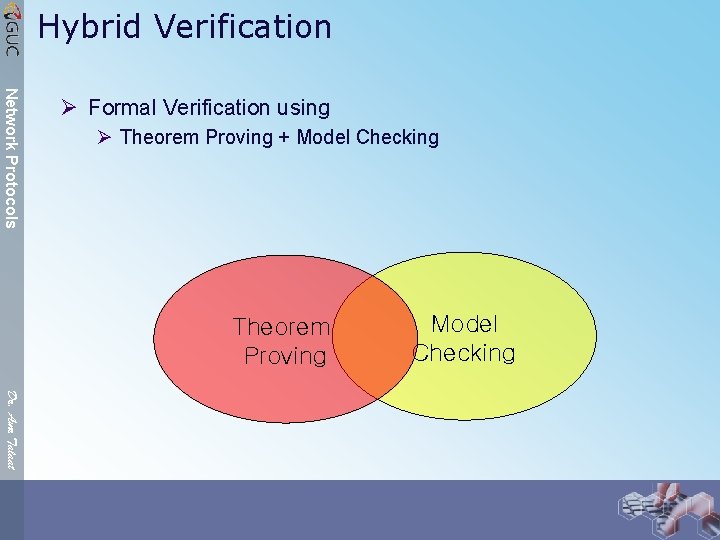 Hybrid Verification Network Protocols Ø Formal Verification using Ø Theorem Proving + Model Checking