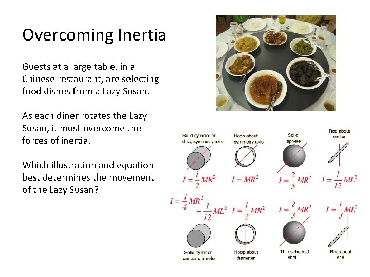 Overcoming Inertia Guests at a large table, in a Chinese restaurant, are selecting food Overcoming Inertia Guests at a large table, in a Chinese restaurant, are selecting food