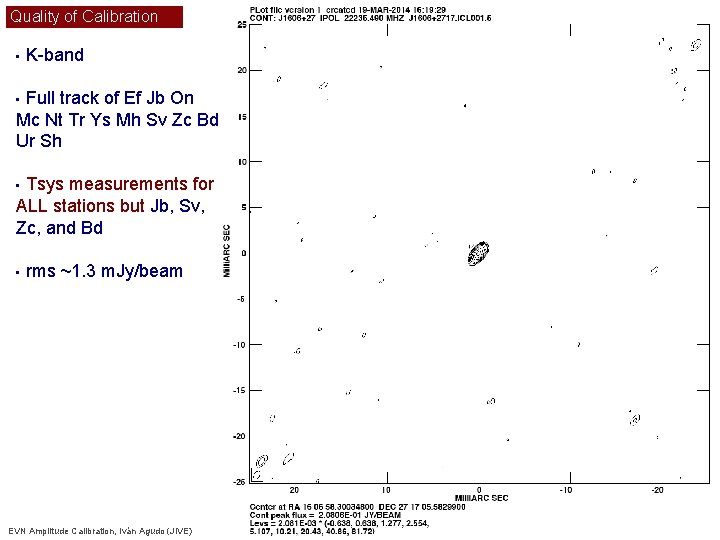 Quality of Calibration • K-band Full track of Ef Jb On Mc Nt Tr