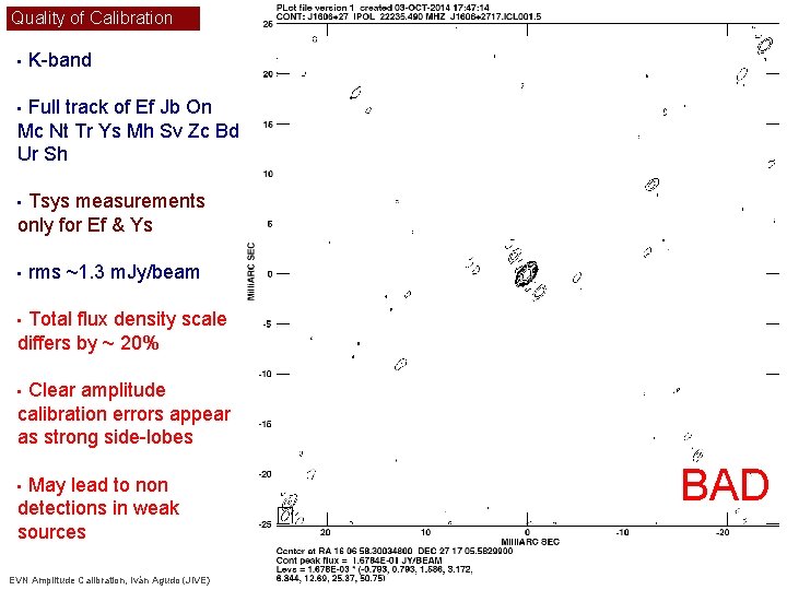 Quality of Calibration • K-band Full track of Ef Jb On Mc Nt Tr