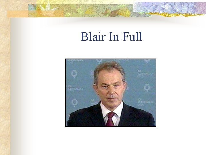 Blair In Full 