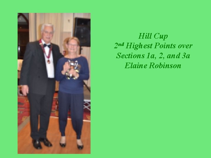 Hill Cup 2 nd Highest Points over Sections 1 a, 2, and 3 a