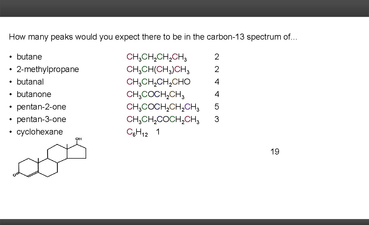 How many peaks would you expect there to be in the carbon-13 spectrum of…