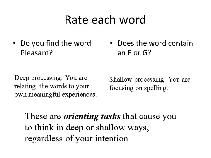 Rate each word • Do you find the word Pleasant? • Does the word