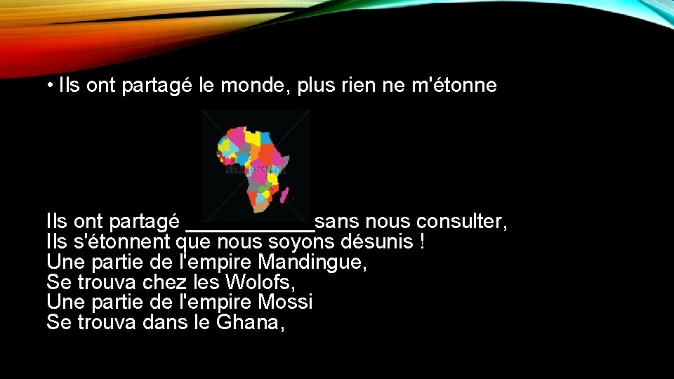 • Ils ont partagé le monde, plus rien ne m'étonne Ils ont partagé • Ils ont partagé le monde, plus rien ne m'étonne Ils ont partagé