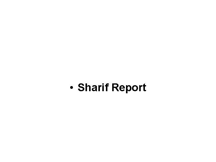  • Sharif Report 