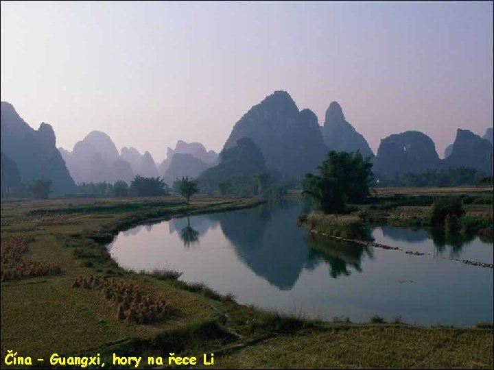 Čína – Guangxi, hory na řece Li 