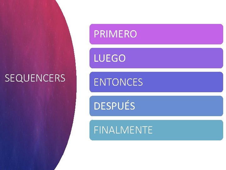 PRIMERO LUEGO SEQUENCERS ENTONCES DESPUÉS FINALMENTE 