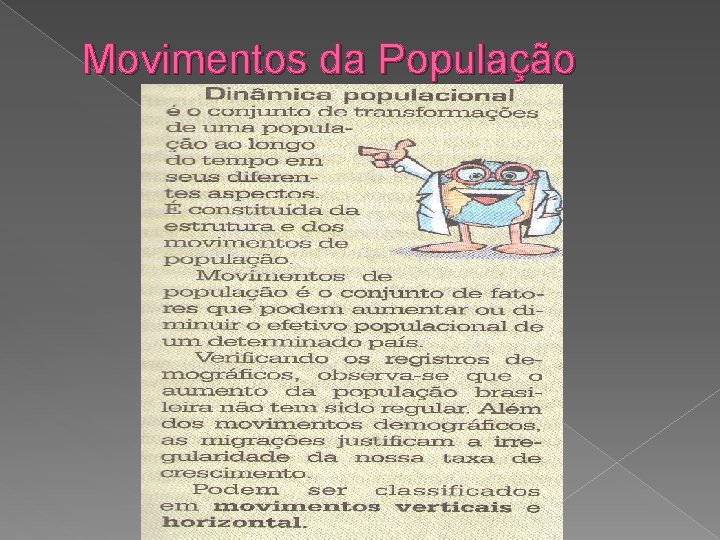 Movimentos da População 