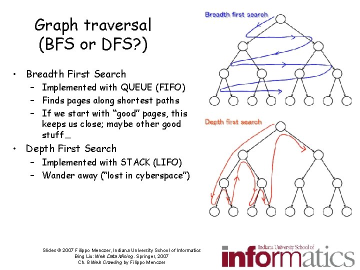 Graph traversal (BFS or DFS? ) • Breadth First Search – Implemented with QUEUE