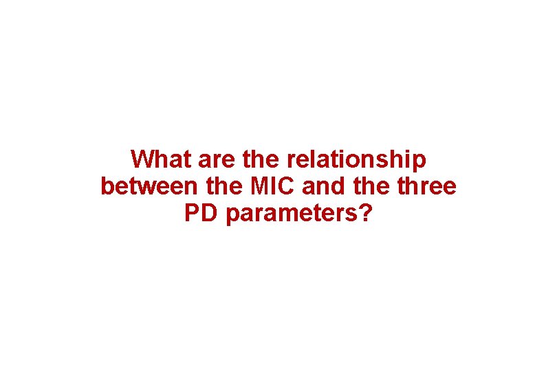 What are the relationship between the MIC and the three PD parameters? 