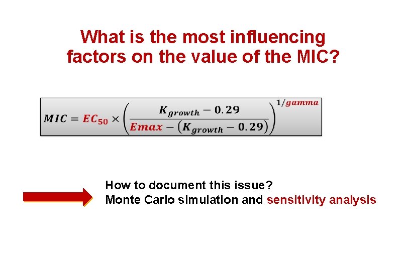 What is the most influencing factors on the value of the MIC? How to