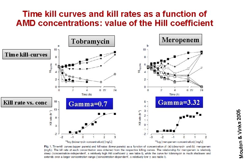 Time kill curves and kill rates as a function of AMD concentrations: value of