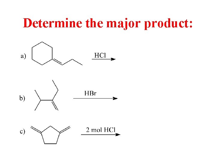 Determine the major product: 