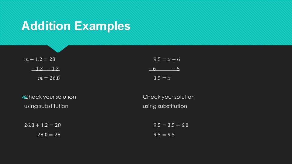 Addition Examples 