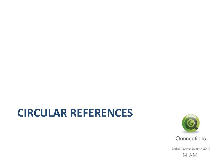 CIRCULAR REFERENCES 