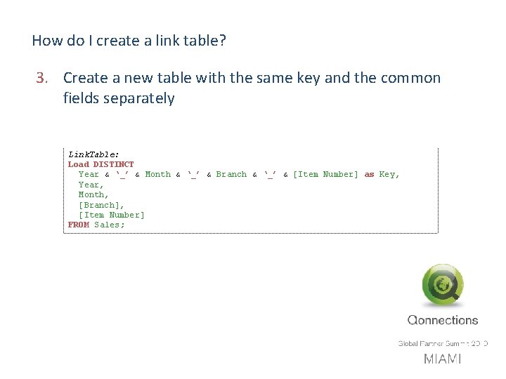 How do I create a link table? 3. Create a new table with the
