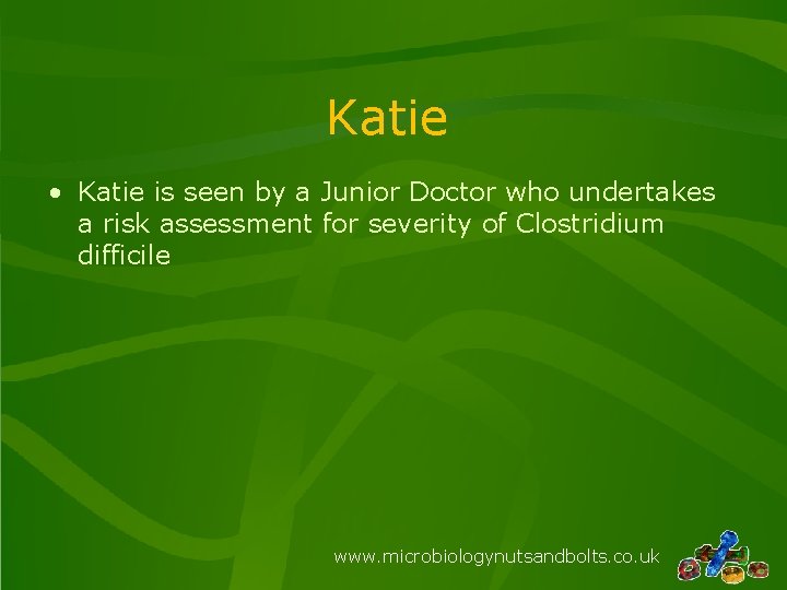 Katie • Katie is seen by a Junior Doctor who undertakes a risk assessment