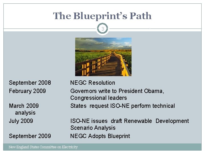 The Blueprint’s Path 3 September 2008 February 2009 March 2009 analysis July 2009 September