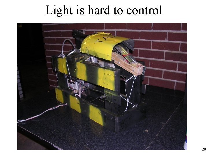 Light is hard to control 20 