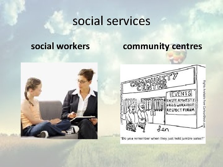 social services social workers community centres 