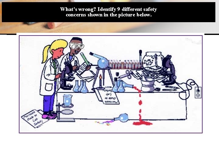 What’s wrong? Identify 9 different safety concerns shown in the picture below. Image: http: