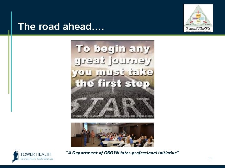 The road ahead…. “A Department of OBGYN Inter-professional Initiative” 11 