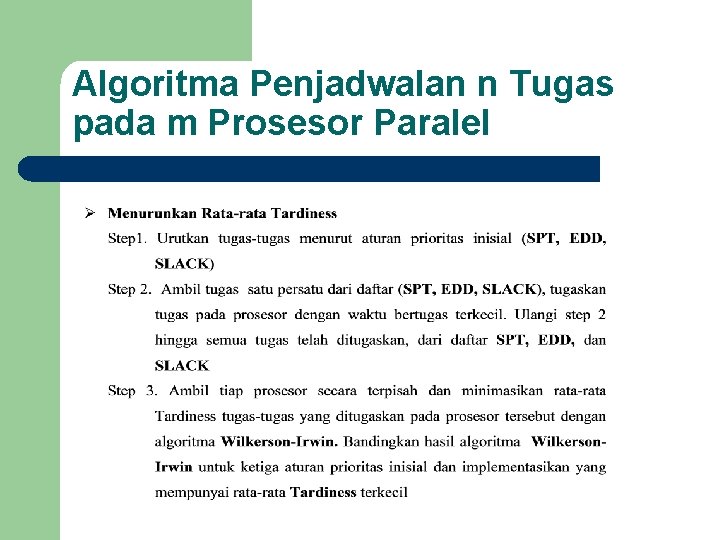 Algoritma Penjadwalan n Tugas pada m Prosesor Paralel 