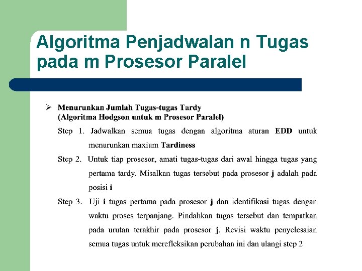 Algoritma Penjadwalan n Tugas pada m Prosesor Paralel 