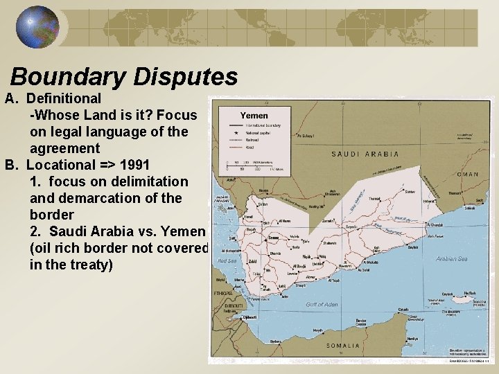 Boundary Disputes A. Definitional -Whose Land is it? Focus on legal language of the Boundary Disputes A. Definitional -Whose Land is it? Focus on legal language of the