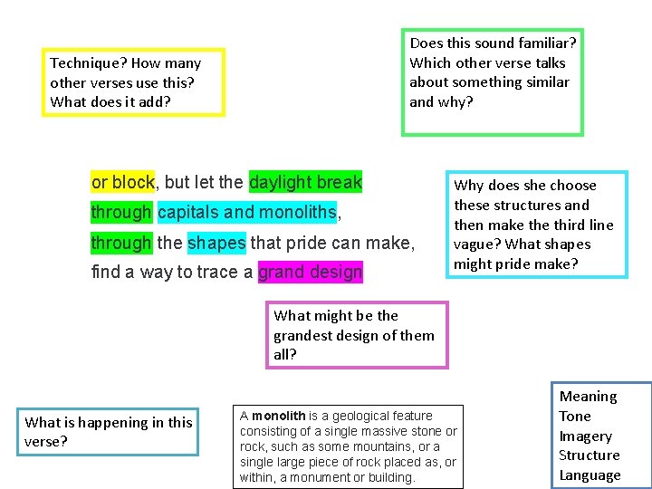 Does this sound familiar? Which other verse talks about something similar and why? Technique?